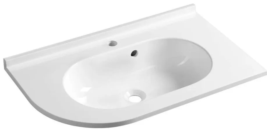 Sapho - PULSE sarok aláépíthető mosdó 75x43 cm márvány/fehér