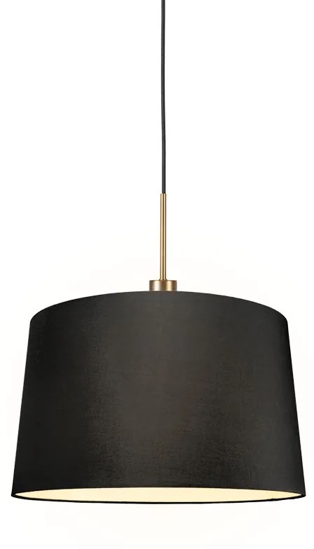 Modern függőlámpa bronz árnyékolóval 45 cm fekete - Combi 1