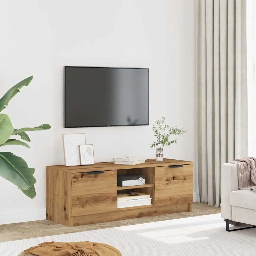 TV szekrény Artisan tölgy 102x35x36,5 cm Műanyag fa