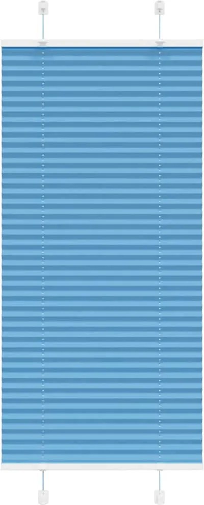vidaXL pliszírozott redőny kék 65x100 cm szövetszélesség 64,4 cm