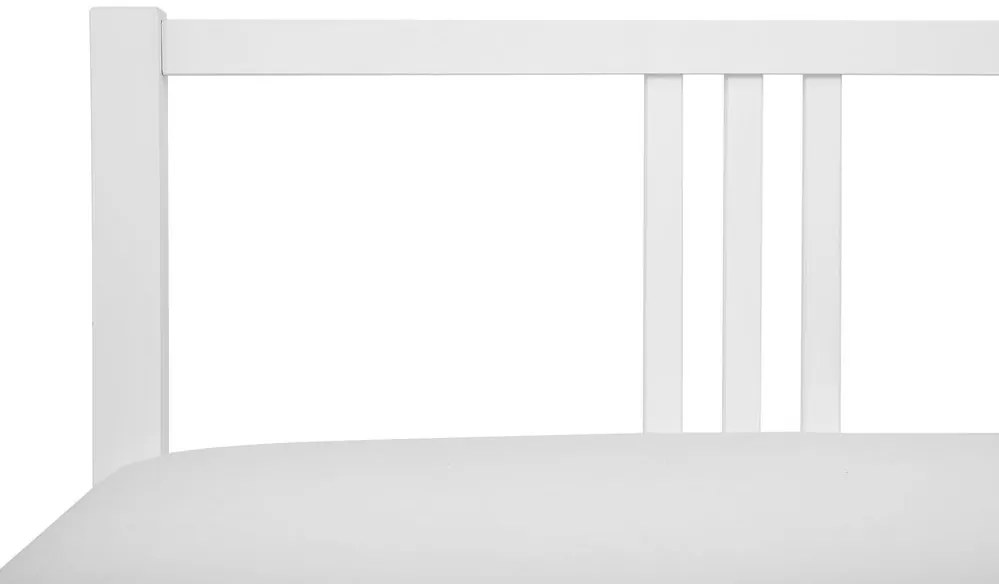 Franciaágy 140 cm VALLES (ágyráccsal) (fehér). 1007546