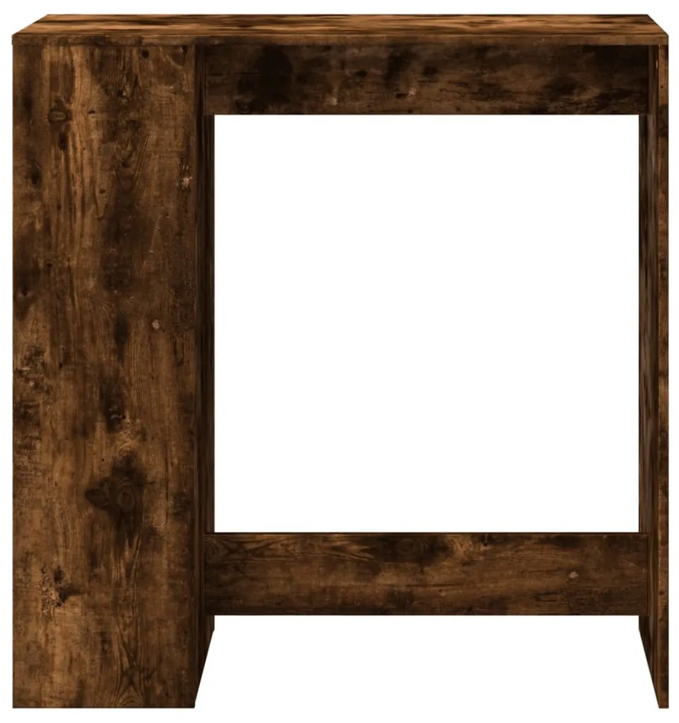 füstös tölgy szerelt fa bárasztal tárolókkal 101x40x103,5 cm