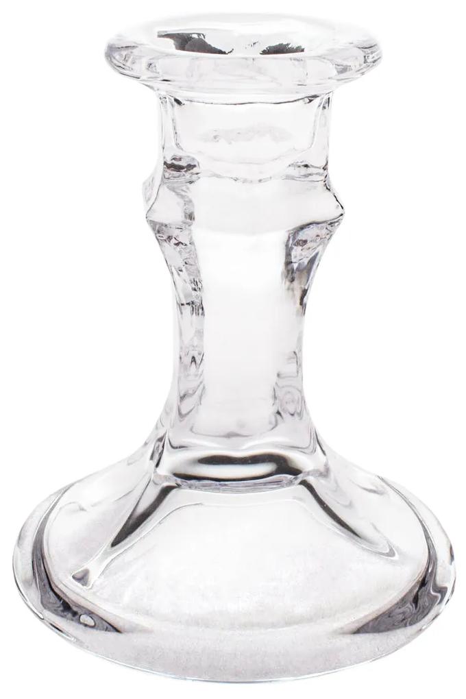 Gent üveg gyertyatartó, 10 cm