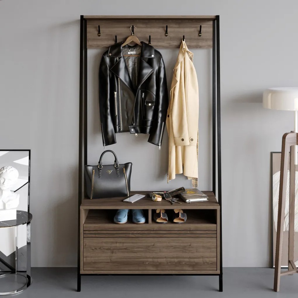Devin - Walnut, Black