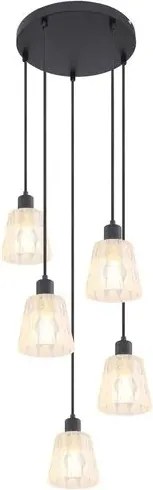 Rabalux beltéri függeszték e27 5x40w fekete jarina