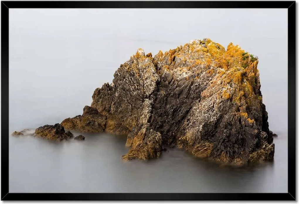 Poszter keretben 60x40 Sziklák Tenger Nap