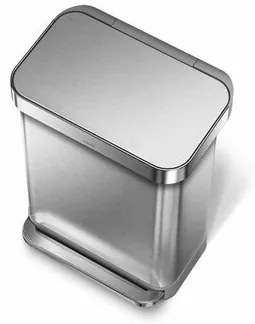 Simplehuman Pedálos szemetes 55 l, ezüst, 55 l