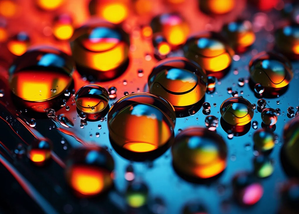 Poszter 70x50cm Közelvíz cseppek