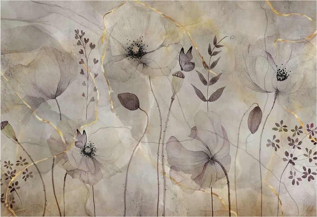 Fali fotótapéta Flizelin a szobába Finom virágok 152x104 Ragasztó