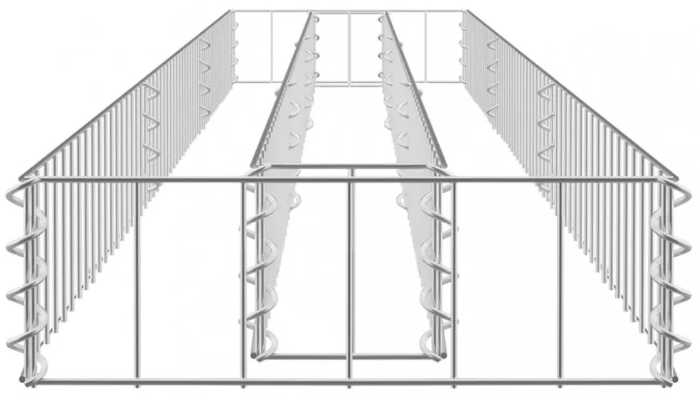horganyzott acél gabion magaságyás 270 x 30 x 10 cm