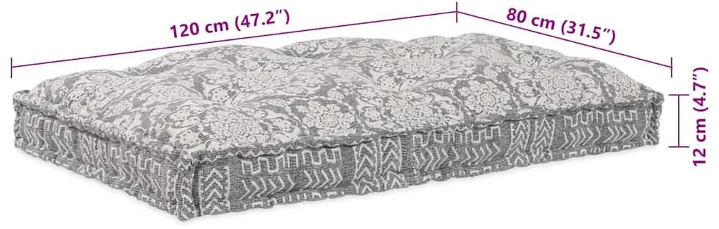 Pallet Sofa Párna Világosszürke szövet