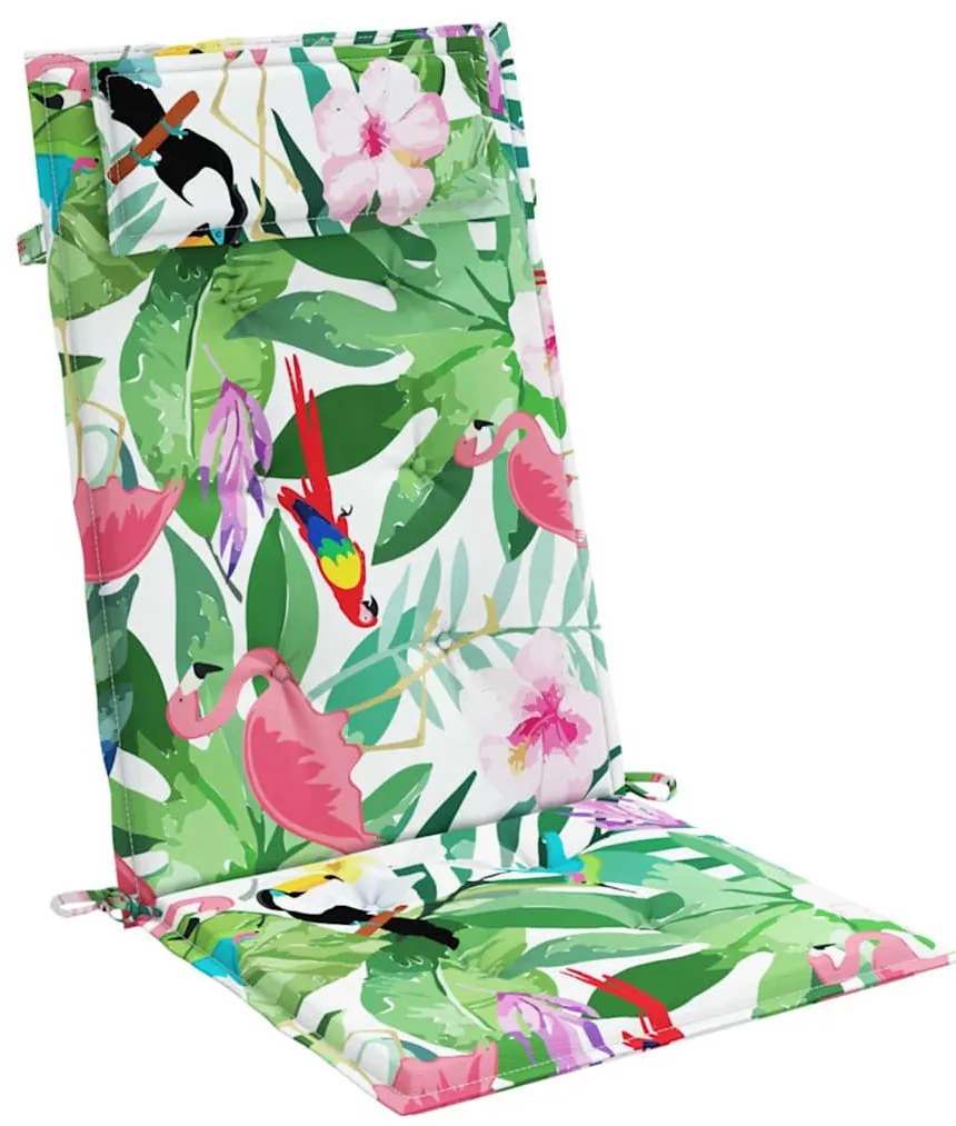 4 db többszínű oxford szövet magas háttámlájú székpárna