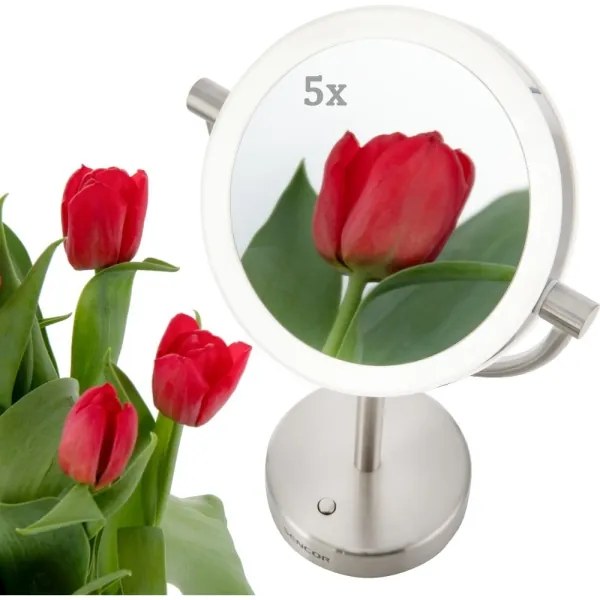 Sencor kozmetikai tükör LED világítással, 5W, 230V, rozsdamentes acél