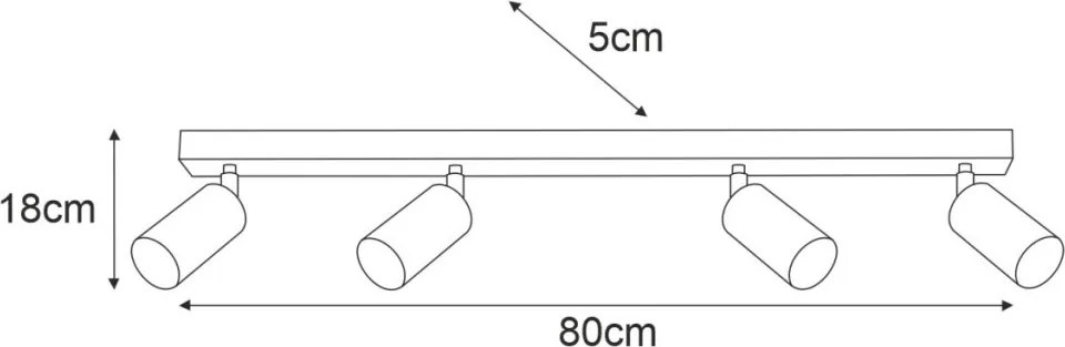 KAJA K-5823 MATI Bézs Színű Mennyezeti Lámpa 4xGU10 10W IP20