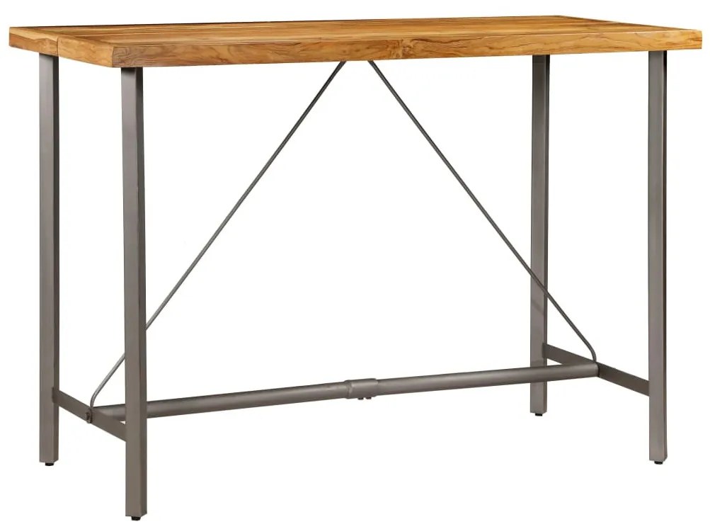 Újrahasznosított tömör tíkfa bárasztal 150 x 70 x 106 cm