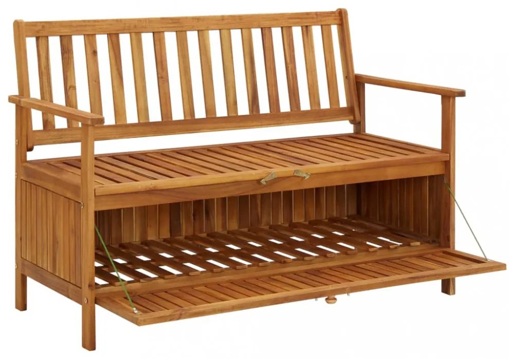 tömör akácfa kerti tárolópad 120 cm