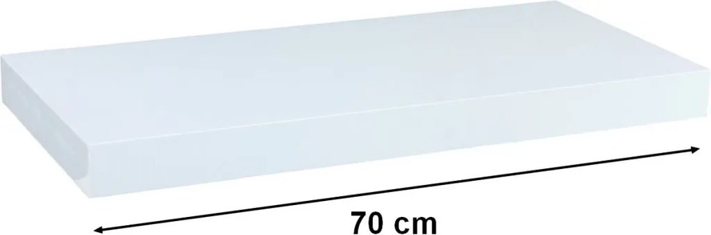 STILISTA Falipolc VOLATO 70 cm fehér fényes