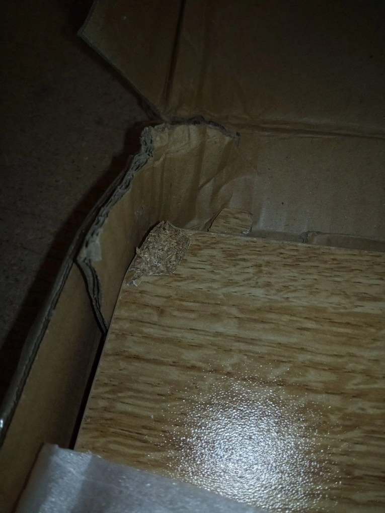 AKCIÓ Fehér étkezőasztal RAMOD 100x60 cm, tölgy dekor, II. osztály