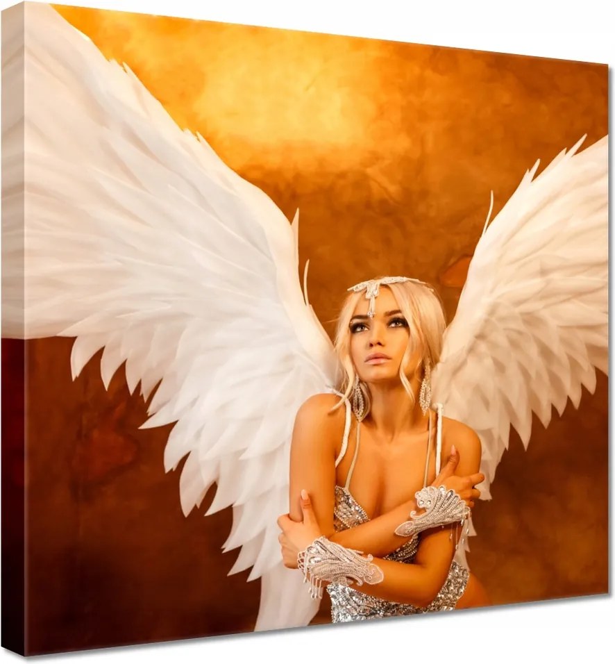 Vászonkép 70x70 Angyal szőke haj