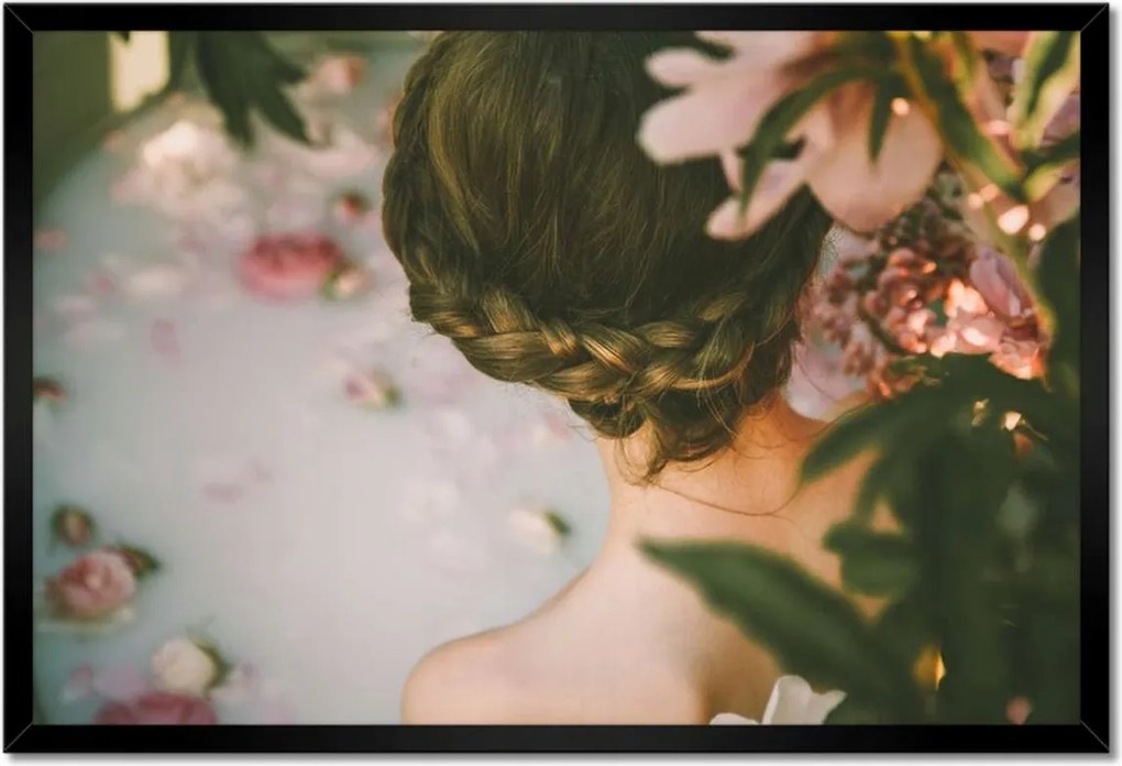 Poszterek keretben 60x40 Tejfürdő Virágok