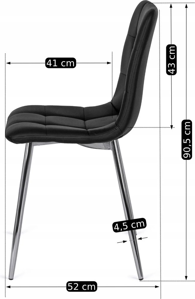 Krzesło ENZO Czarne Ekoskóra