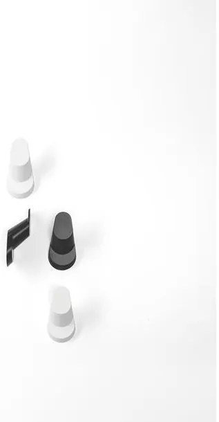 Fogas  Viefe CRESTT  gomb, fém, matt fekete EI