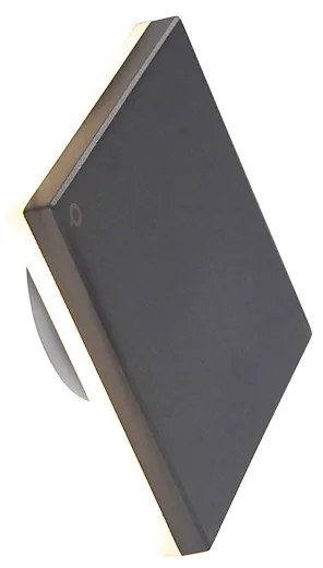 Design fali lámpa szürke alumínium 15 cm LED-del 9W - Skyf