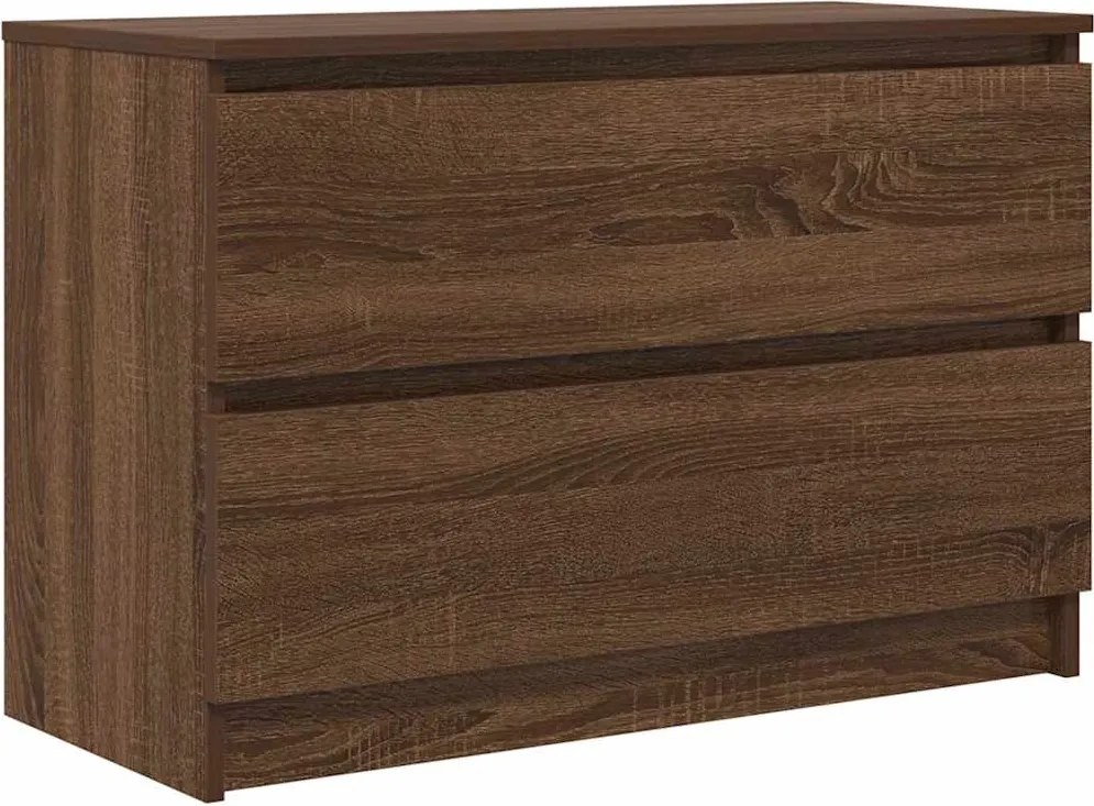 vidaXL barna tölgyszínű szerelt fa TV-szekrény 80x35x54 cm