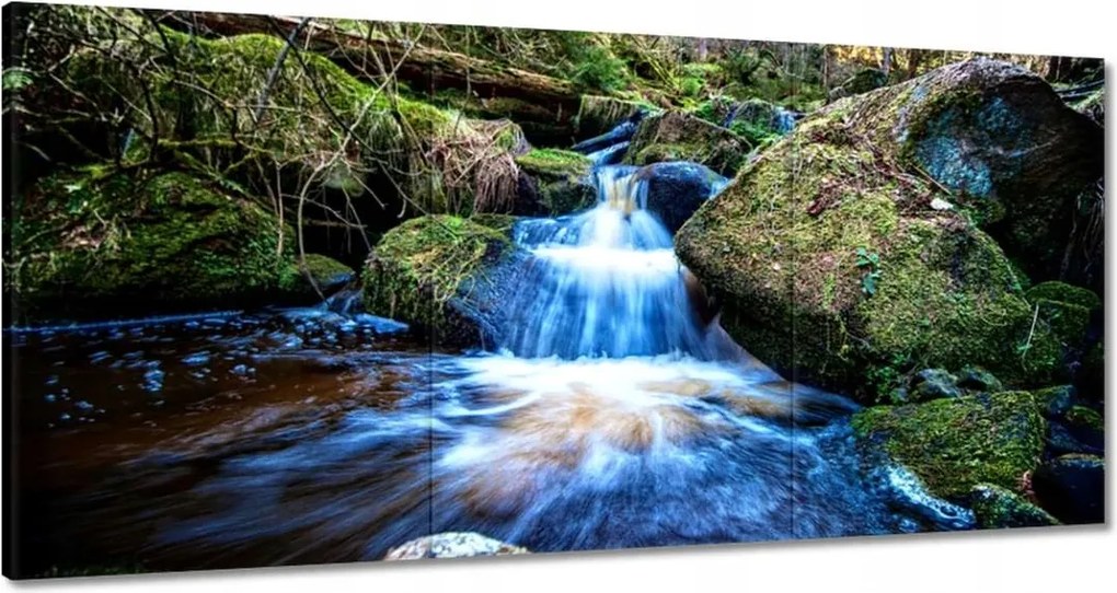 Vászonkép 120x60 Kék zuhatag