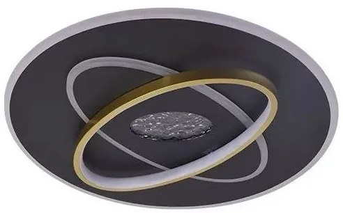 LED Dimmelhető mennyezeti lámpa LED/80W/230V fekete + távirányítás