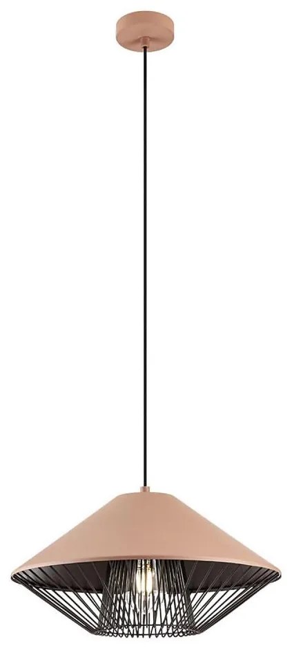 Redo 01-3005 - Kábeles függőlámpa GRILL 1xE27/42W/230V átm. 39,6 cm fekete/barna