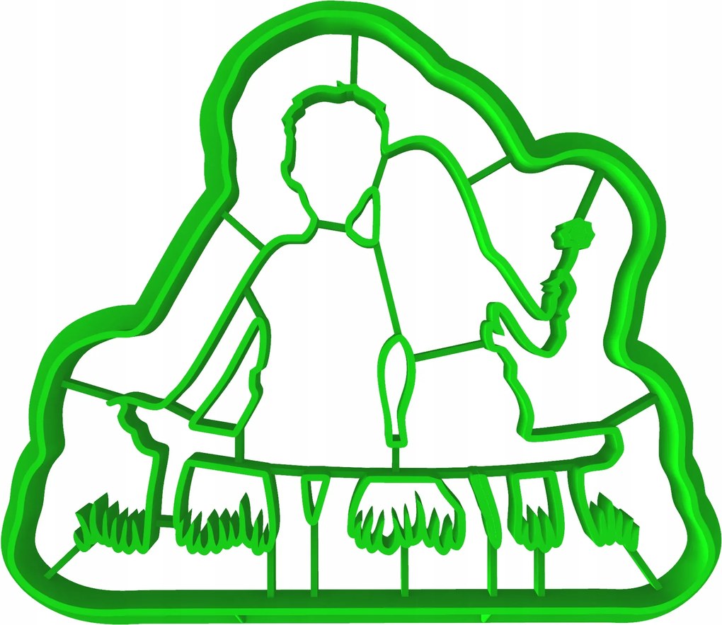 Forma Lyukasztó Sütemény- és Mézeskalácsvágó Valentin-napi pad pár