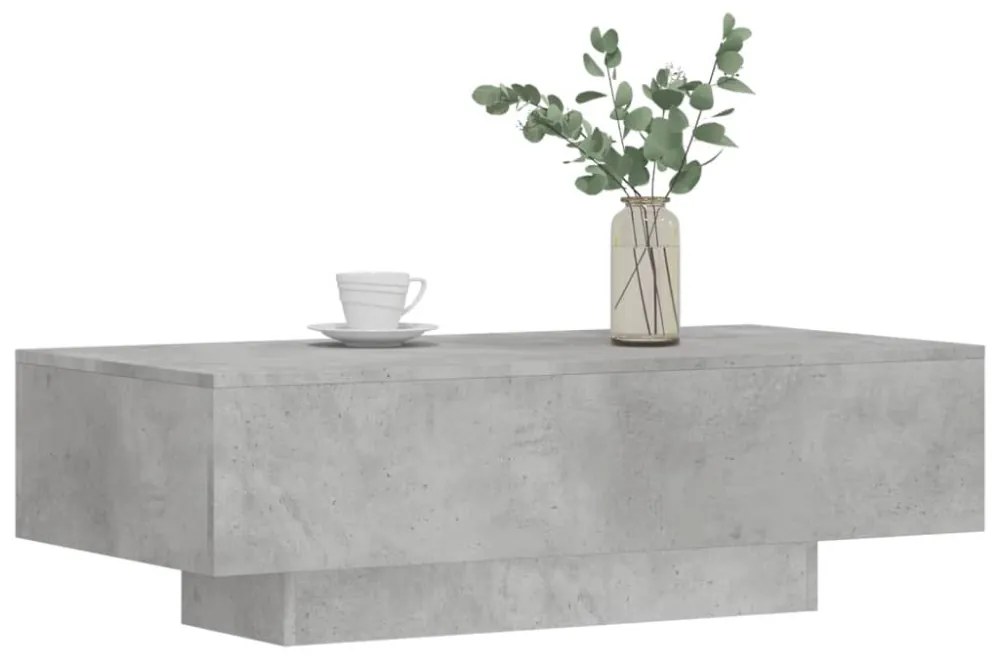 betonszürke szerelt fa dohányzóasztal 100x49,5x31 cm