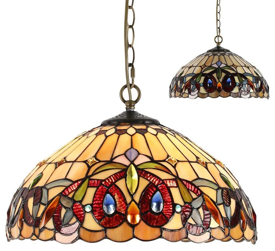 Prezent TIFFANY XXI. 1704 Függőlámpa 2x60W/E27 IP20