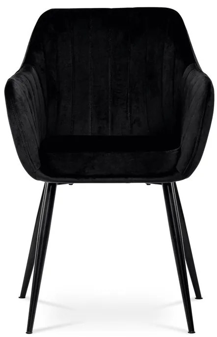 Fekete Bársony Étkezőszék. PIKA BK4