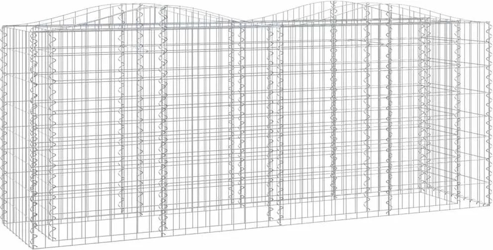 vidaXL íves horganyzott vas gabion magaságyás 200x50x100 cm