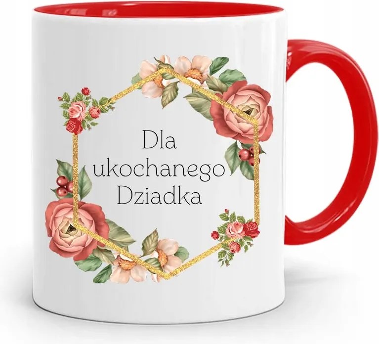 Piros Bögre Nagypapának A Szeretett Nagypapának, fényképes nyomtatással