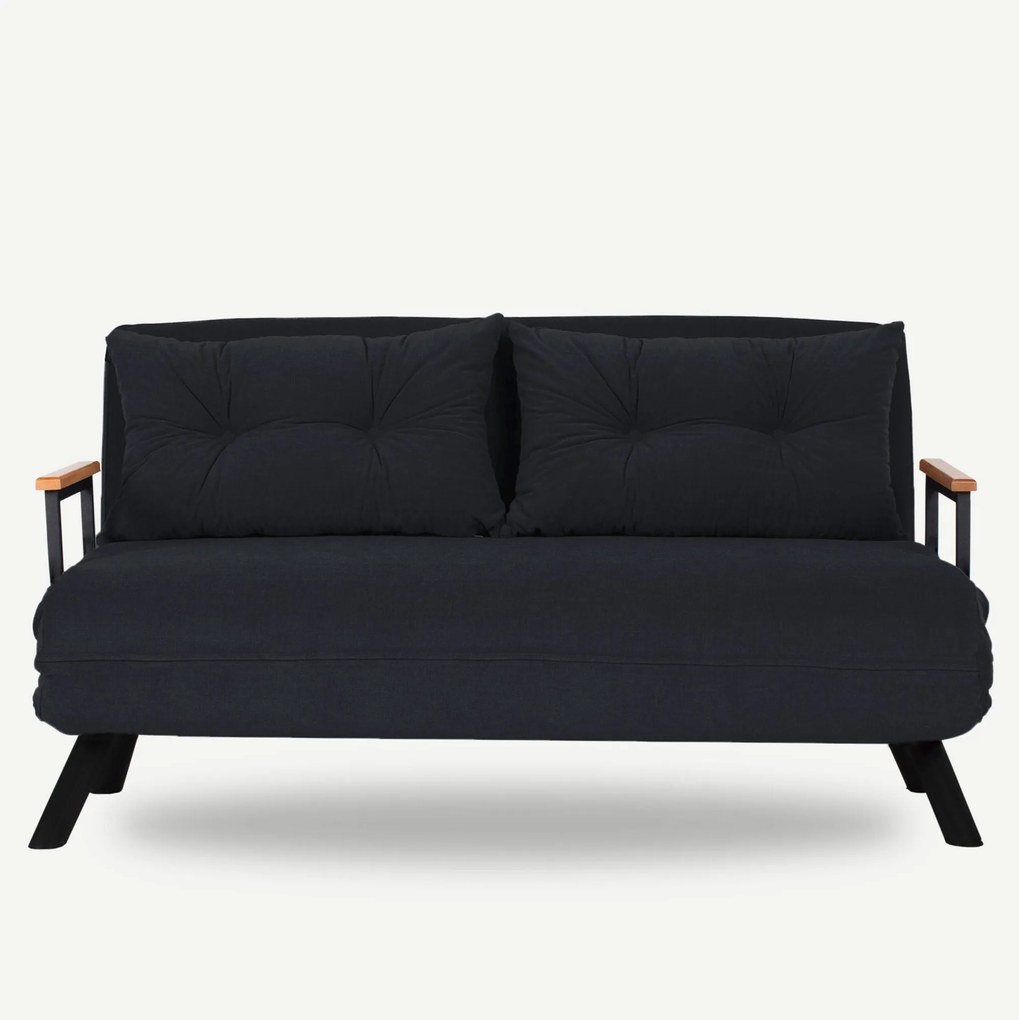 2 személyes kanapéágy Homoko 2-Seater - Fekete