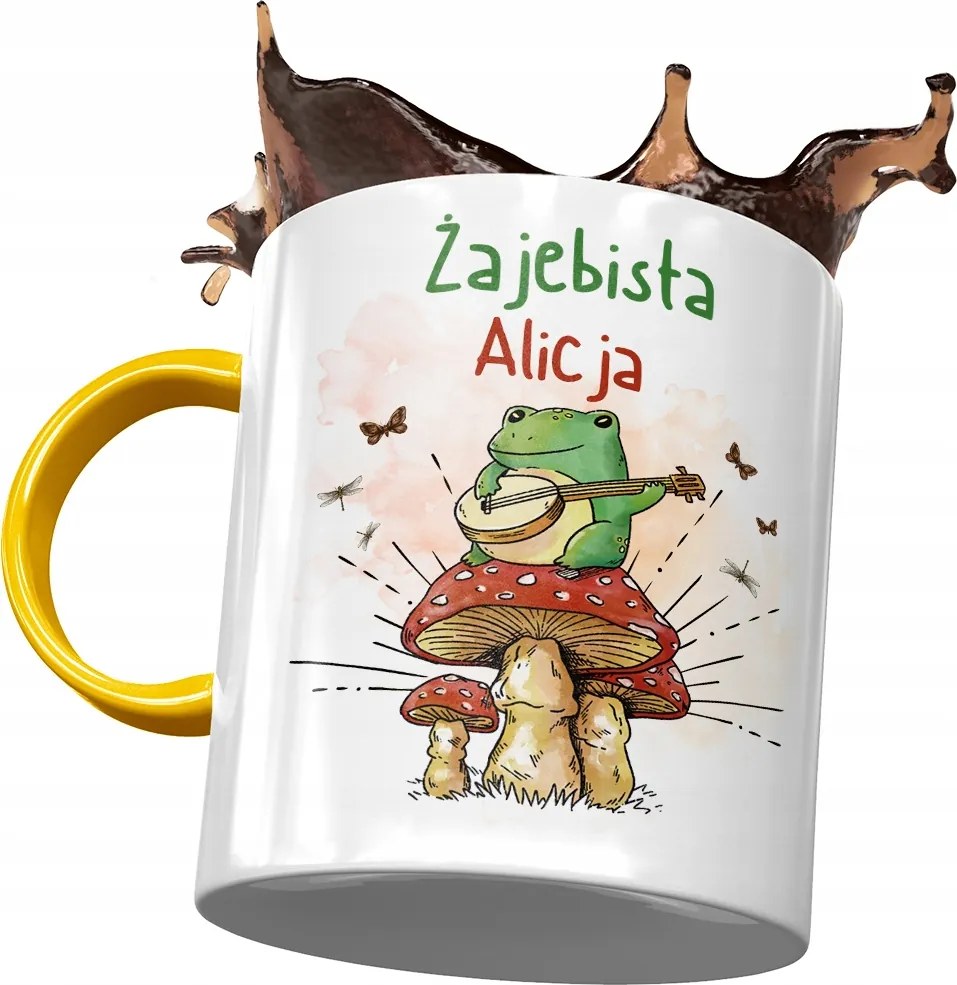 Sárga Bögre Alice Barátnőjének Feleség Barátnőjének Nyomtatott Fotóval