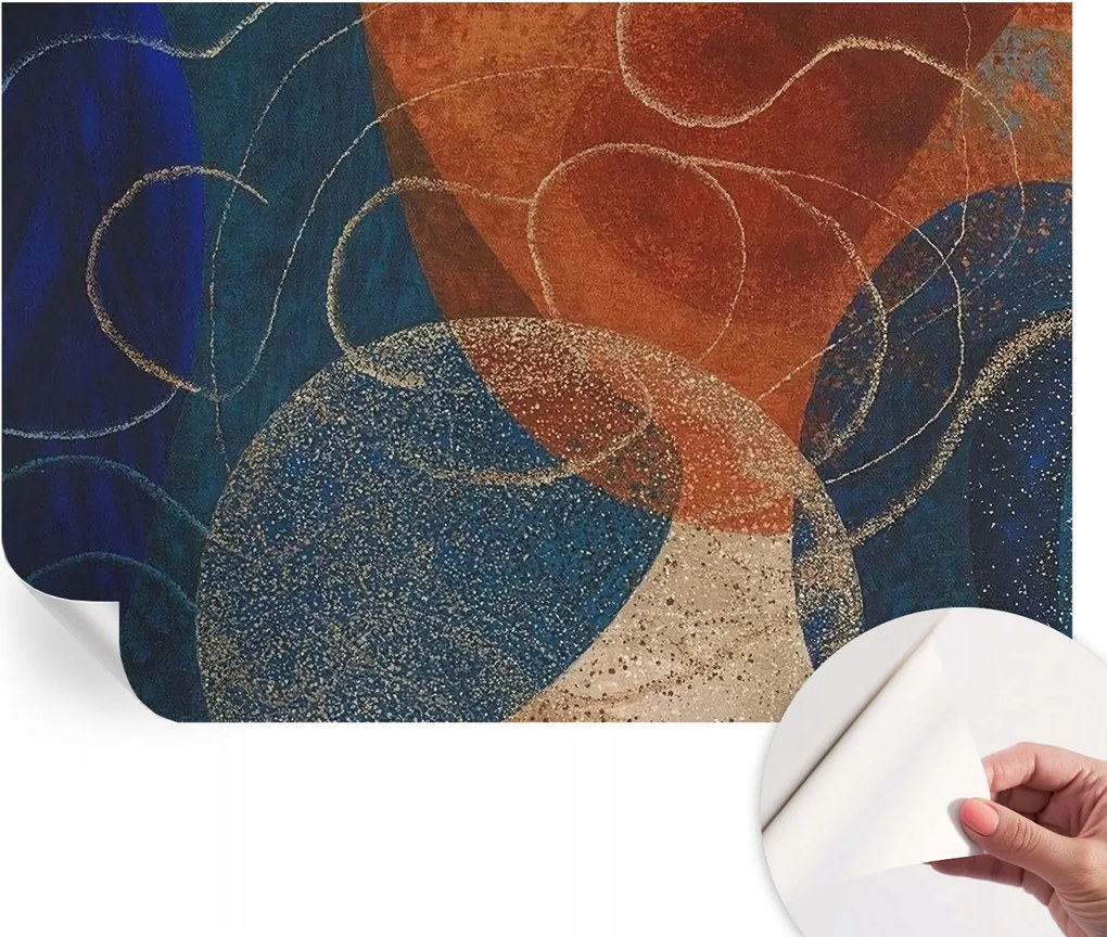 Dekoratív öntapadós fotótapéta irodába Színes formák 104x70 cm