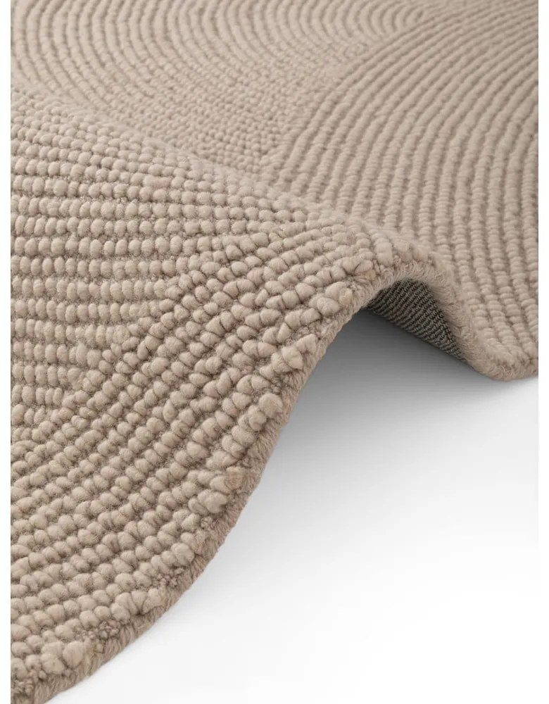 Bézs kézi szövésű gyapjú futószőnyeg 80x200 cm Calmio – Hanse Home