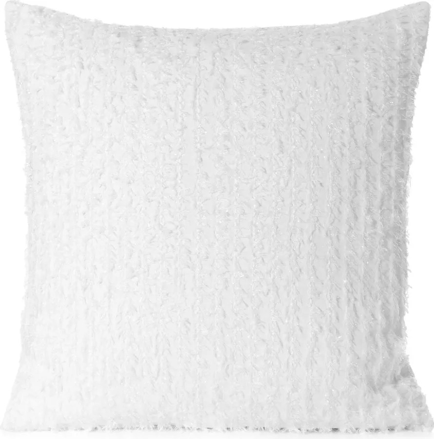 Dekoratív párnahuzat Selma 45x45 Eva Minge fehér chiffon mohair cérna