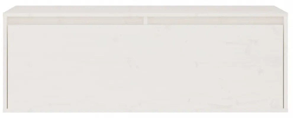 fehér tömör fenyőfa faliszekrény 100 x 30 x 35 cm