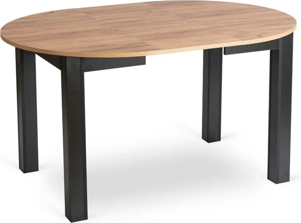 Bővíthető étkezőasztal 102–142 cm Craft tölgy / fekete színkombinációban – HARRY