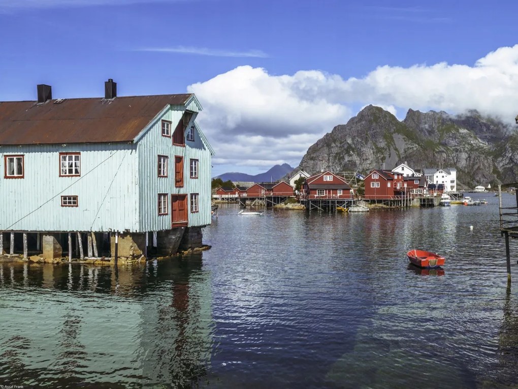 Poszter 40x30cm Halászfalu a vízparton 2, Assaf Frank