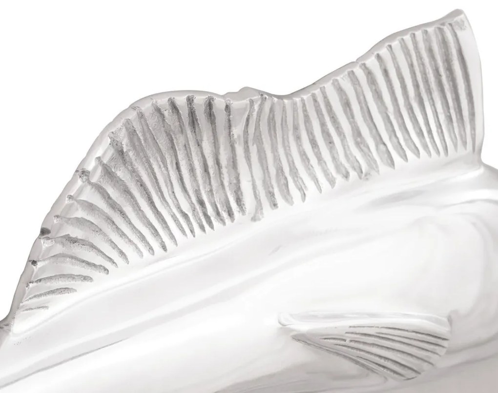 Szobor Ezüst 91 x 8 x 26 cm Alumínium