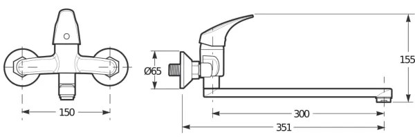JIKA H3111N70042401 - TALAS mosdócsap 15,5 cm, fényes króm