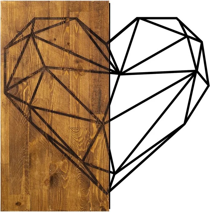 Heart fa-fém faldekoráció
