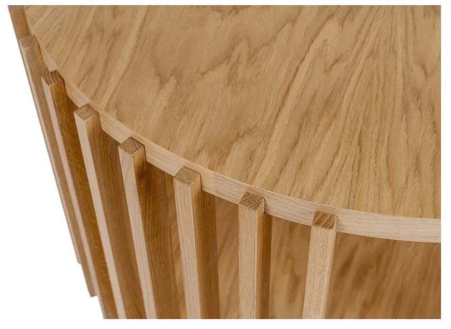 Drum tölgyfa dohányzóasztal, ø 83 cm - Woodman