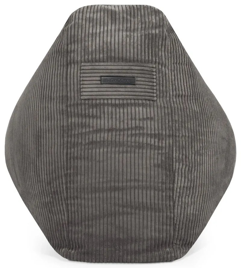 Világosszürke kordbársony gyerek babzsákfotel Snug 80 – SLOWDOWN